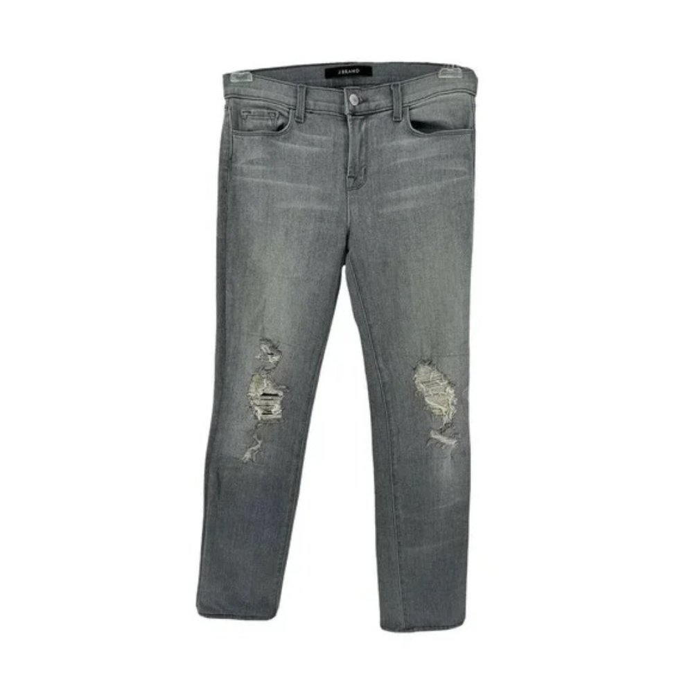 J brand skinny leg gray distressed denim